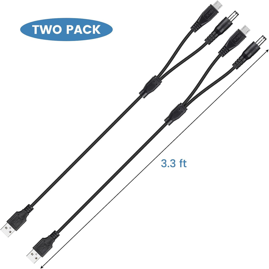 2-Pack Charger Cord for Bousnic Dog Shock Collar RS2A and RS2B