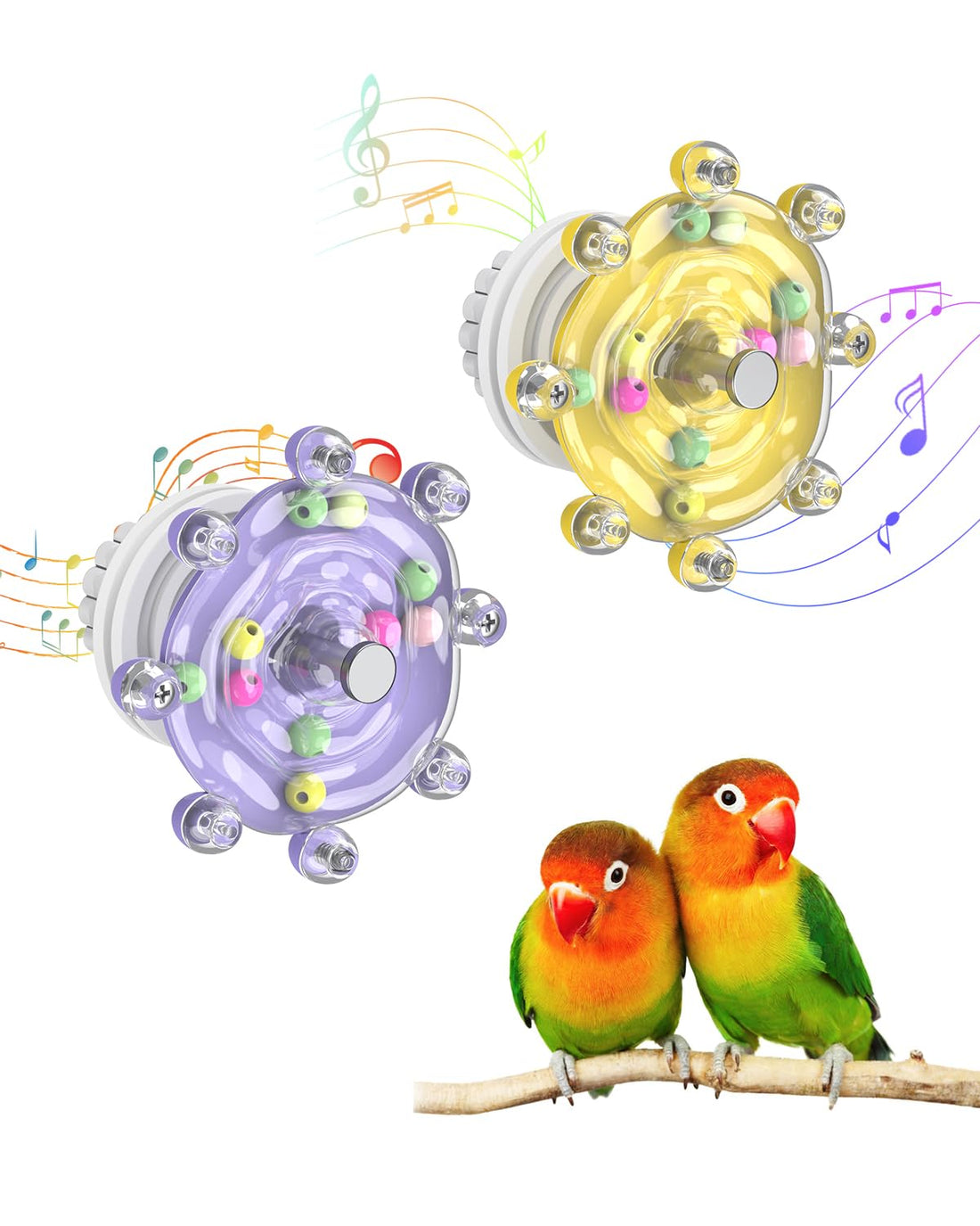 Pawfly 2 Pcs Bird Toys for Parakeets
