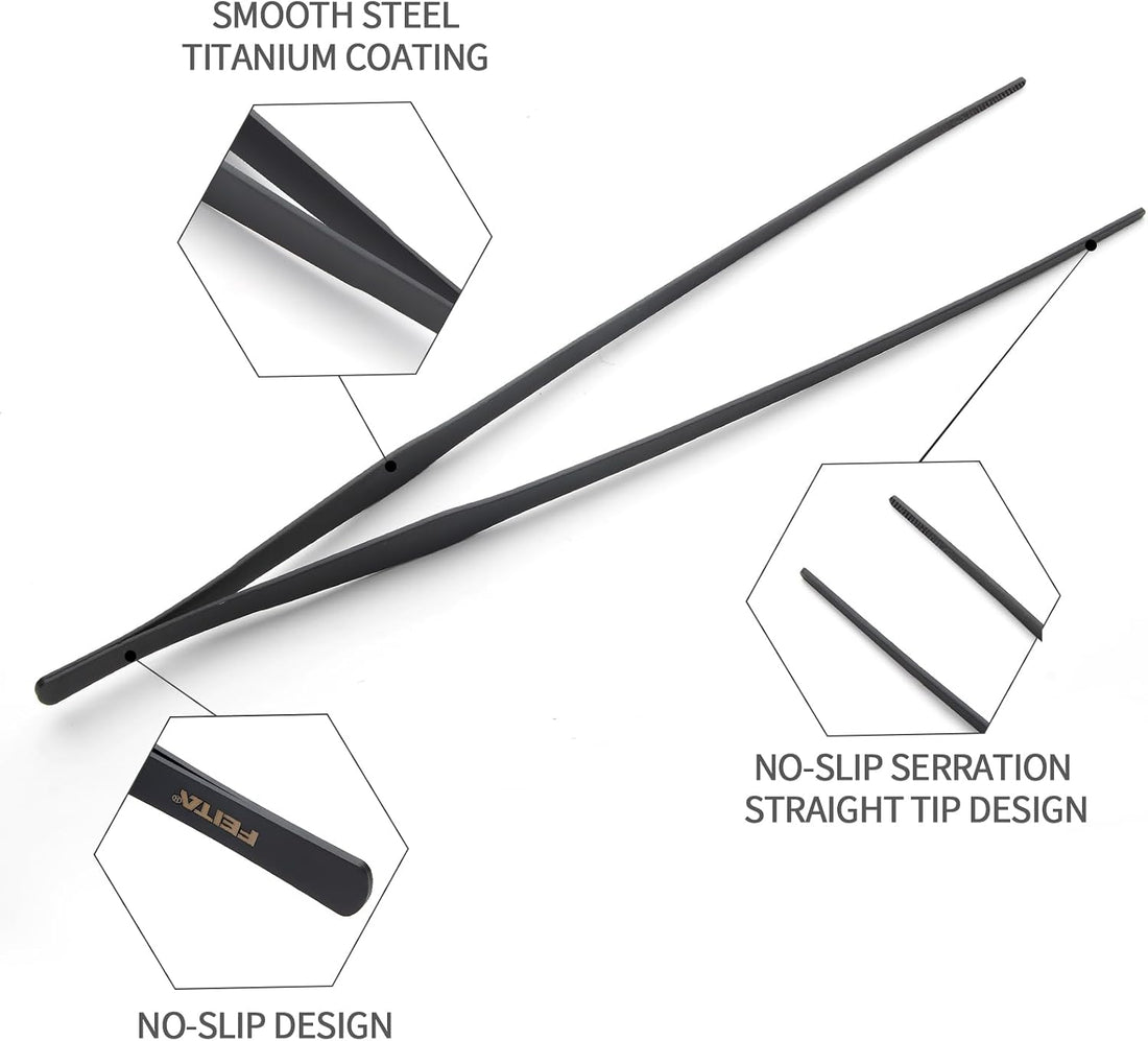 Aquarium Tweezers Extra Long 15 inches Feed Tong Clamps