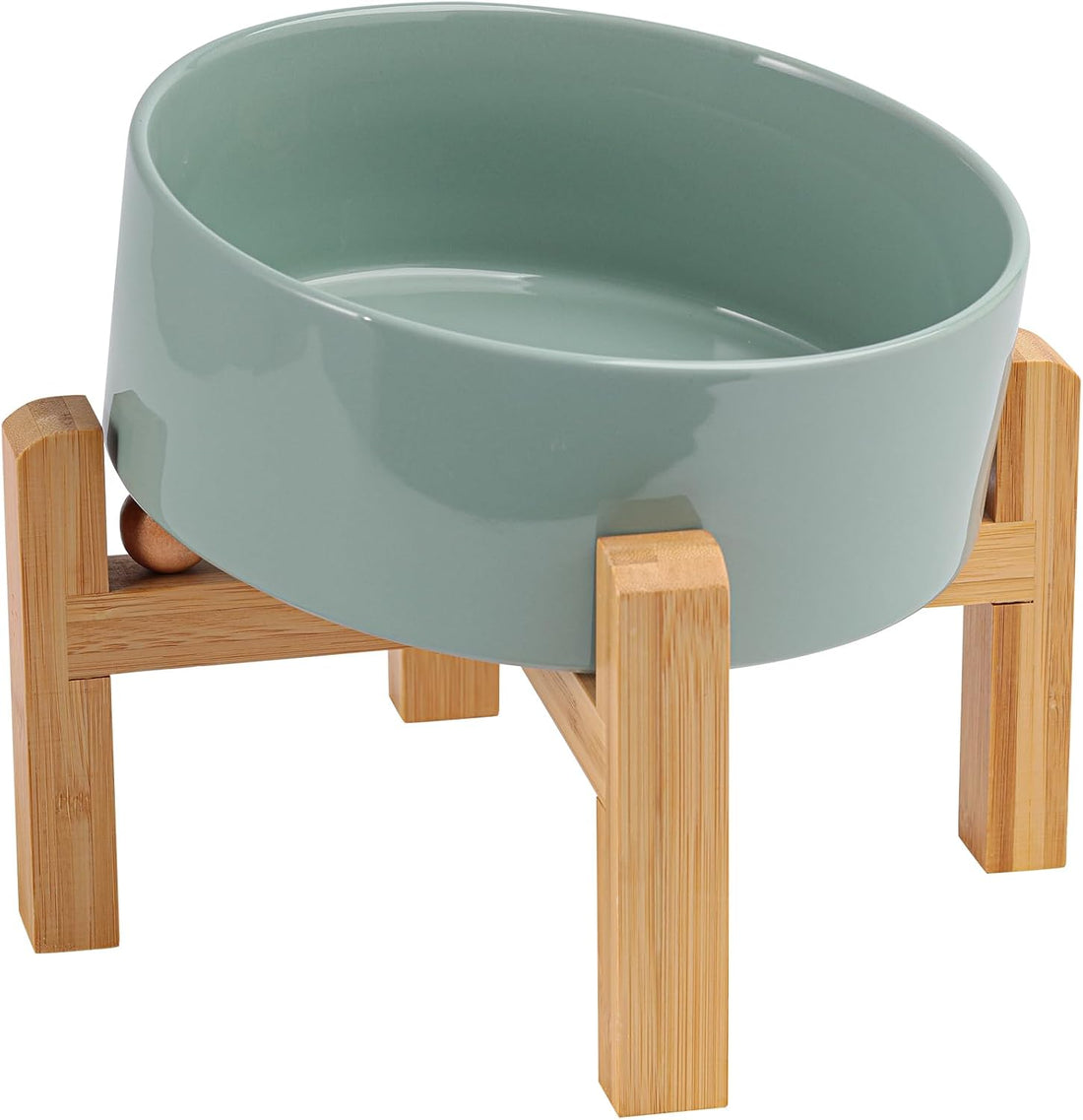 Elevated/Raised 15°Tilted Anti Slip Ceramic Dog Bowl for Medium