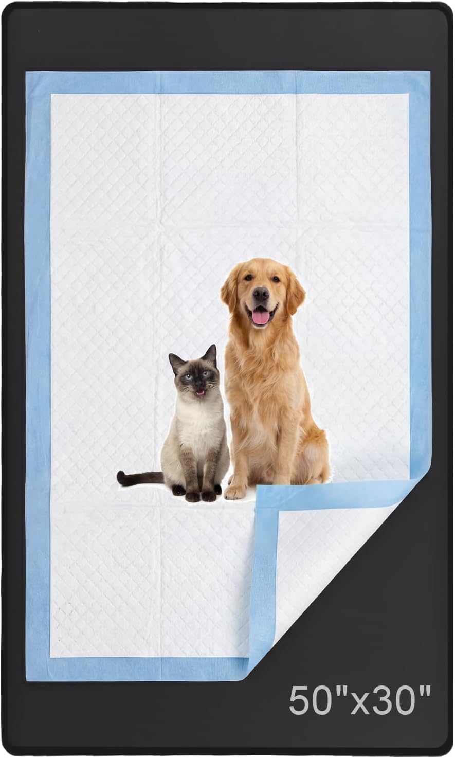 Dunzy 50" x 30" Silicone Pee Pad Holder Tray Extra Large Puppy Pee