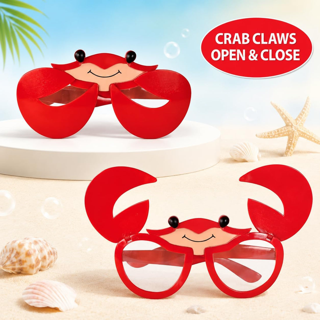 Red Crab Costume Accessory Set, 5PCS Halloween Costumes for Women