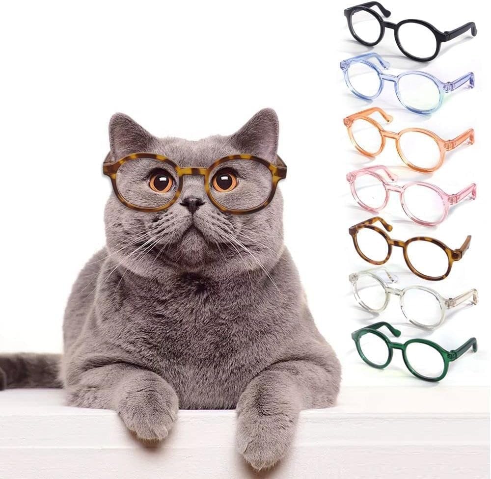 Black Pet Glasses for Small Dogs and Cats,Pet Dog Cute Glasses Clear