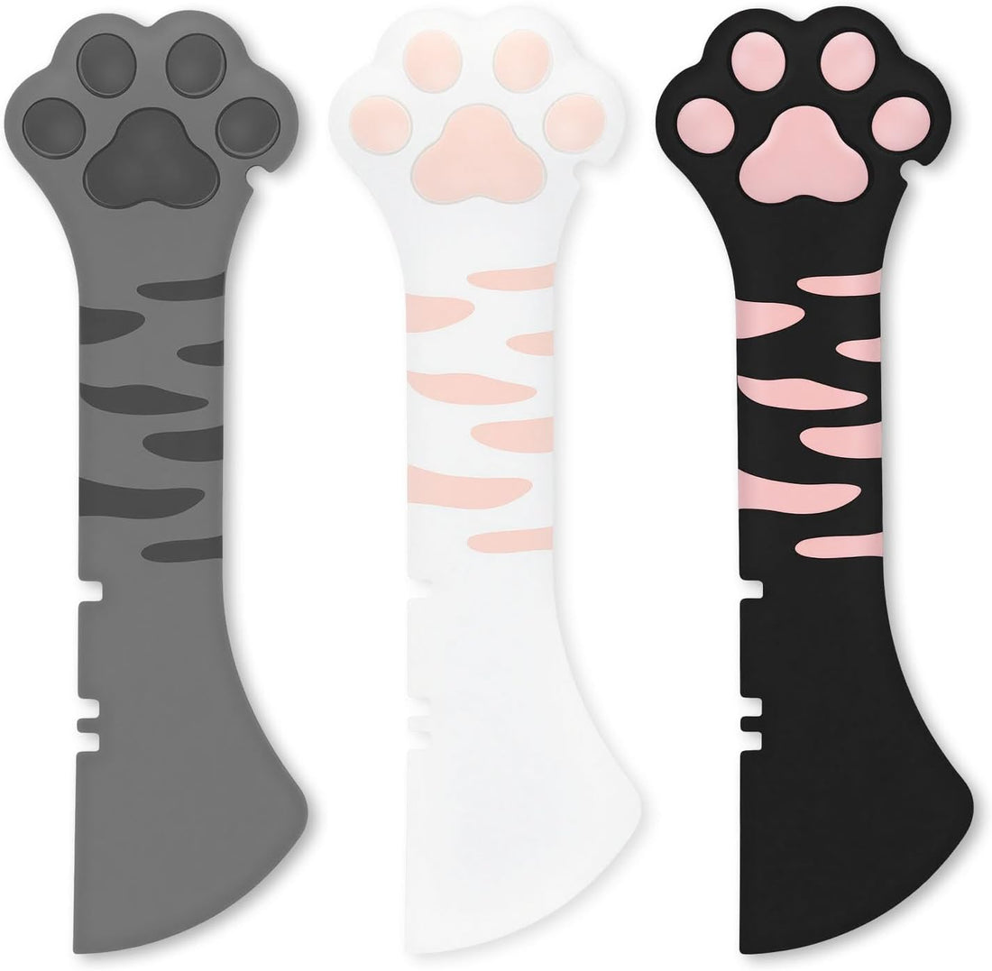3Pcs Silicone Cat Food Spoon & Spatula, Cat Can Opener