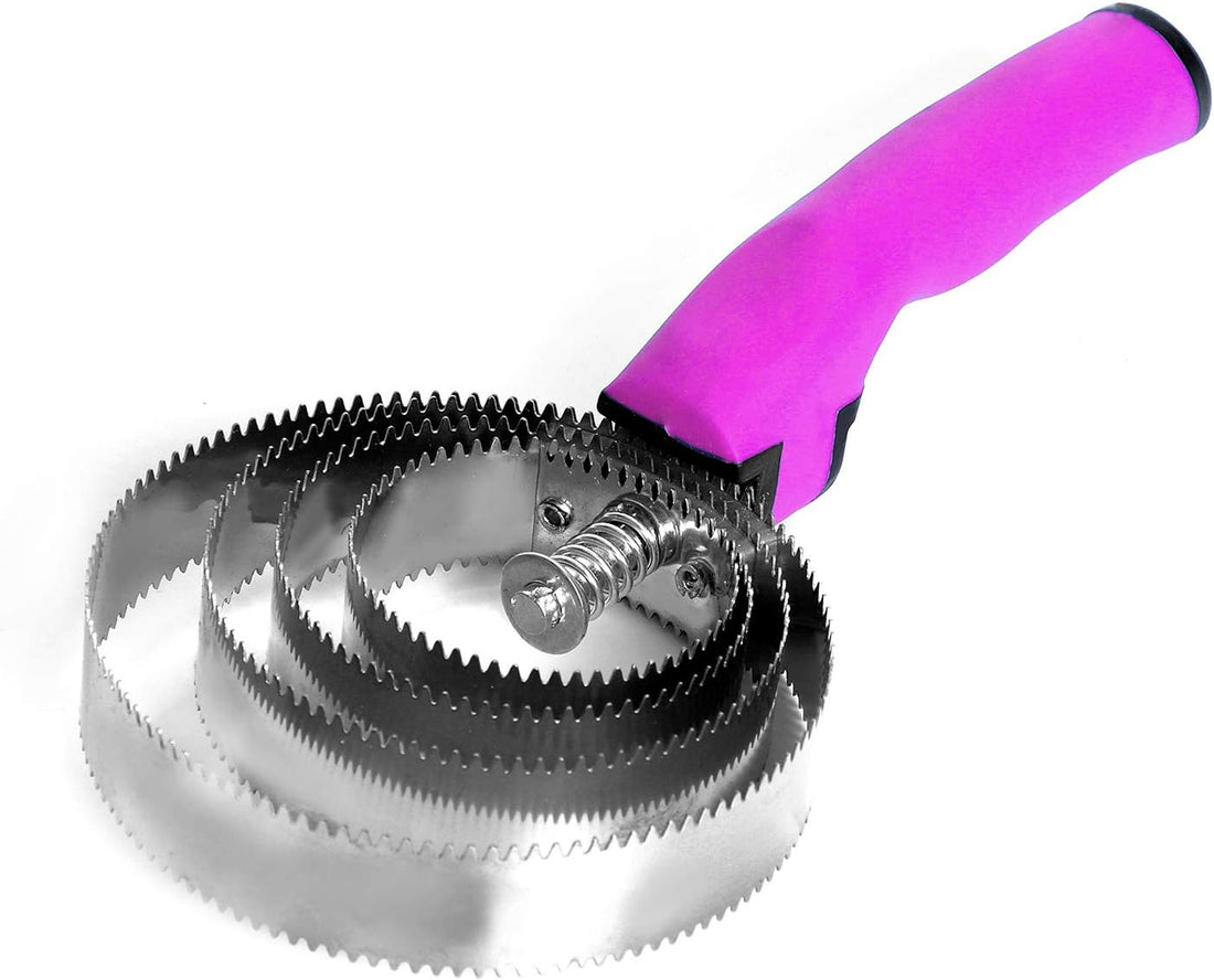 BOTH WINNERS Reversible Stainless Steel Curry Comb with Soft Touch
