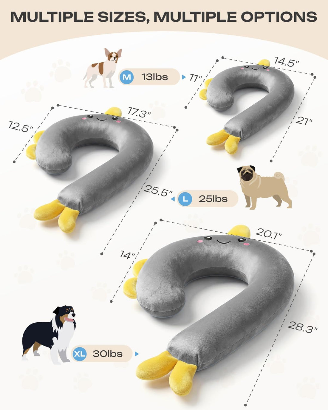 Losape Dog Calming Pillow, Soft Pet Pillows for Small Dogs and Cats