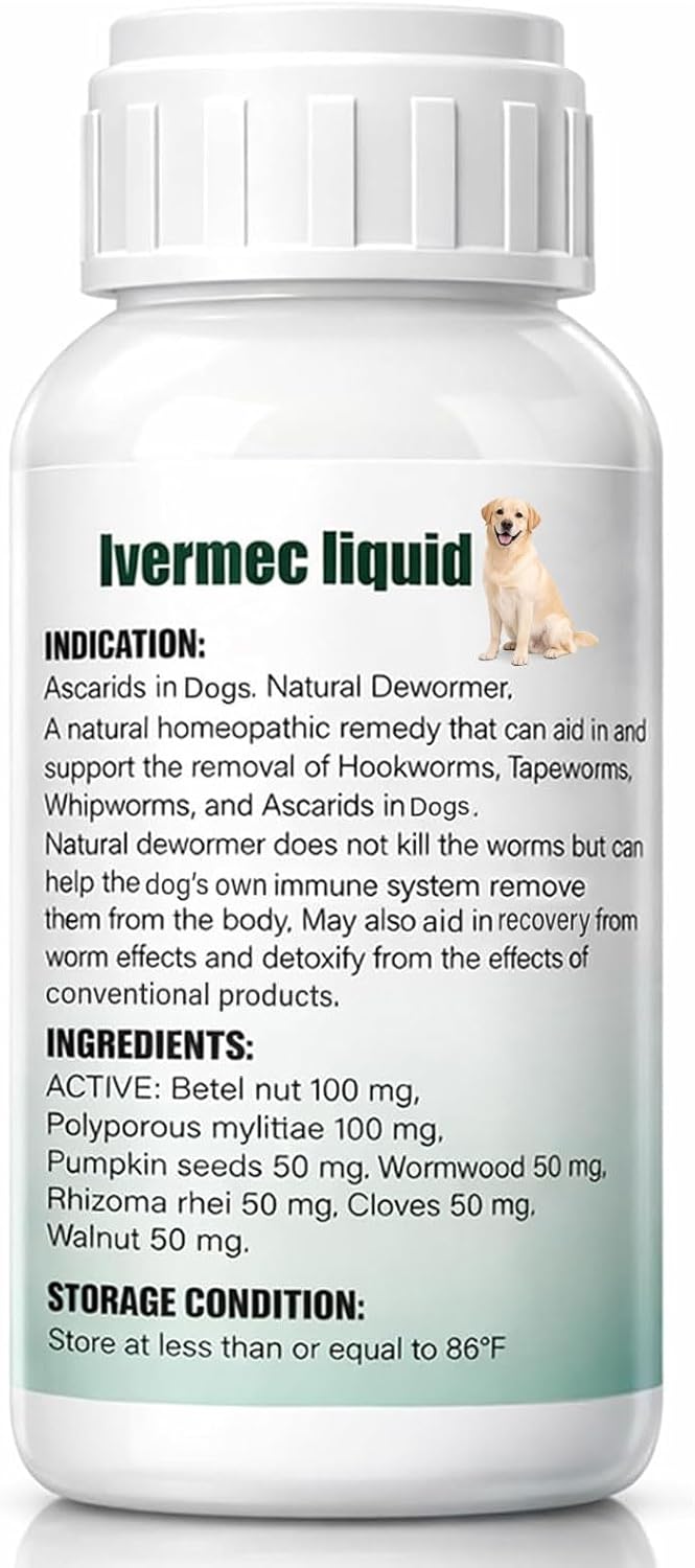 Dewormer for Dogs, Liquid Wormer for Hookworms, Lungworms, Pinworms
