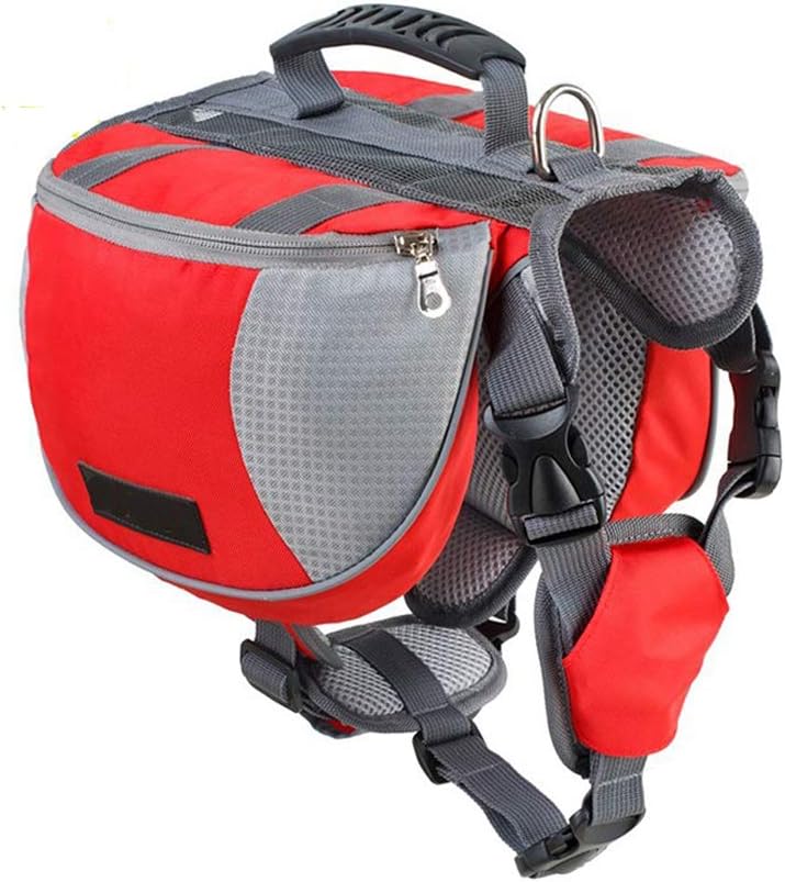 Adjustable Service Dog Supply Backpack Saddle Bag for Camping Hiking