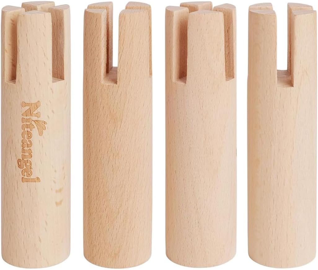 Niteangel Set of Beech Stilts for Elevating & Safely Setting
