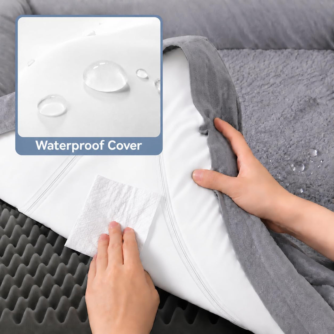 WESTERN HOME XL Orthopedic Dog Bed Washable Couch for Large Senior