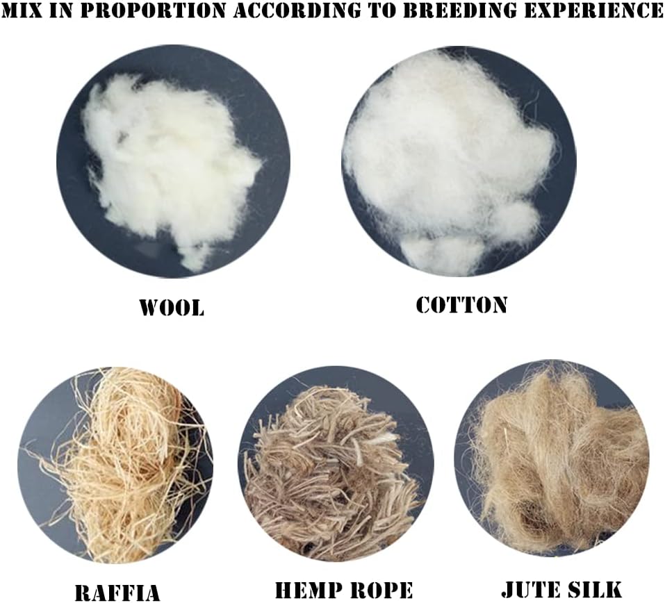 YJJKJ Natural Mixing Nesting Material Pads for Bird Nest