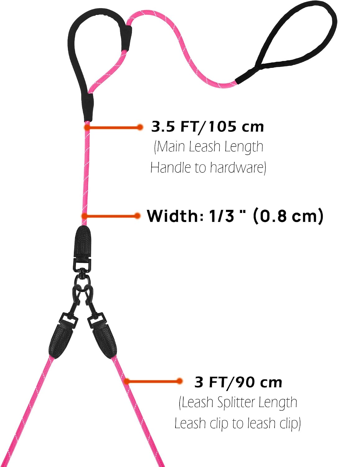 PetBonus Rope Double Dog Leash