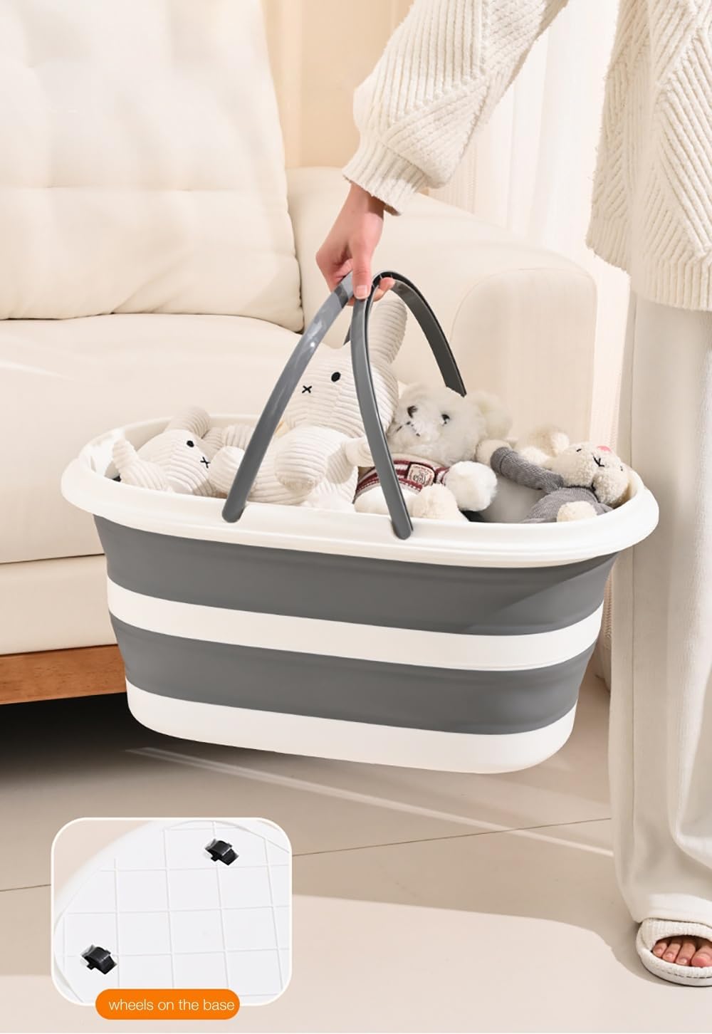 Collapsible Pet Bath Tub with Drain Plug