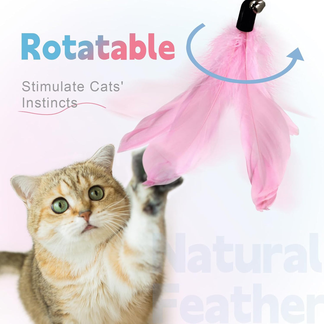 SONGWAY Cat Wand Toys for Indoor Cats