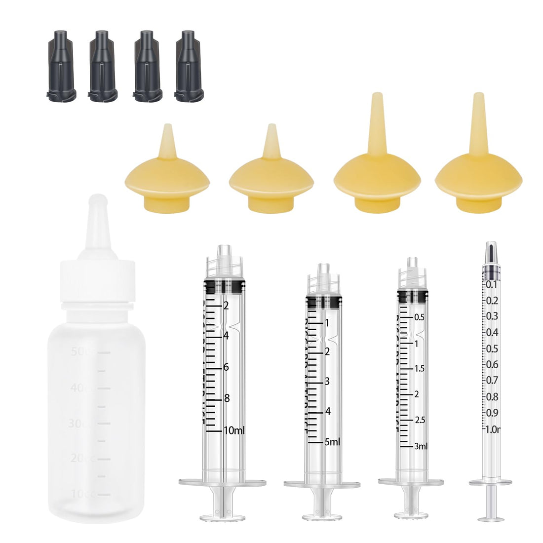 Xuanda Pet Feeding Bottle and Syringes with Nipples for Small Cat Dog