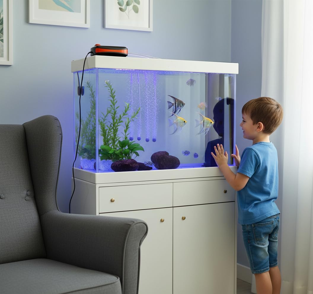FEDOUR 4W/5W/8W Aquarium Corded Electric Air Pump