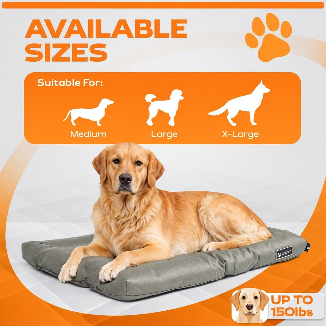 Dog Crate Mat – Chew Resistant Dog Bed for Crate