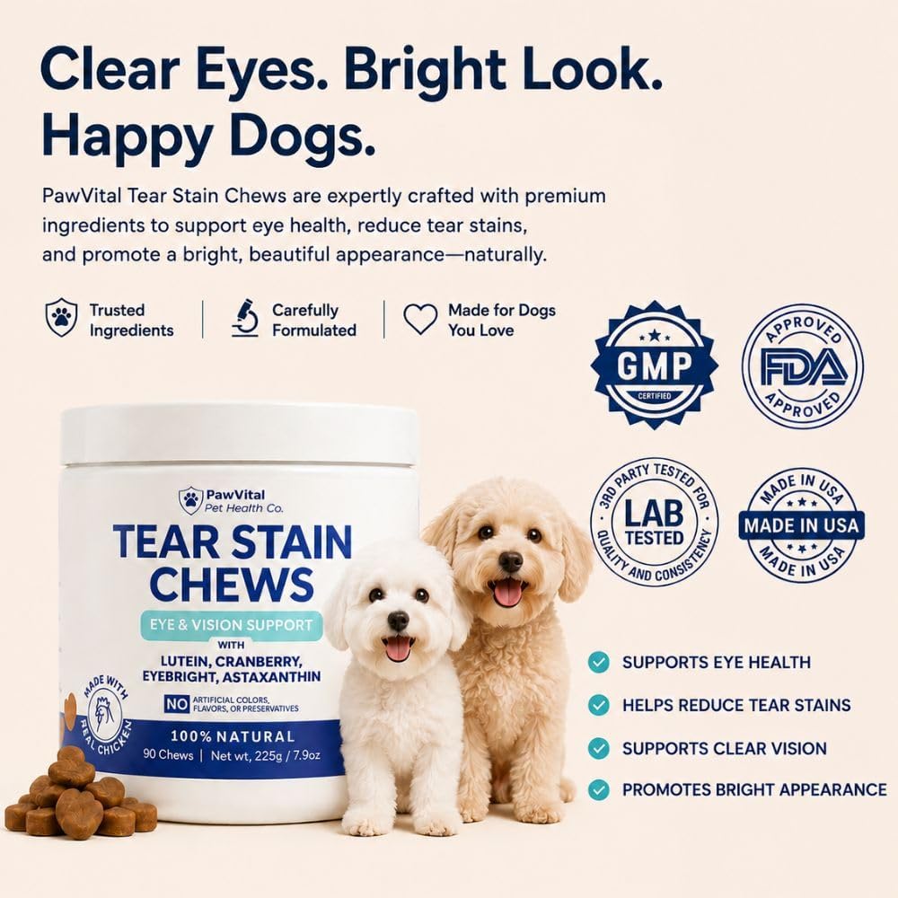 Tear Stain Chews for Dogs – Natural Tear Stain Remover & Eye Health