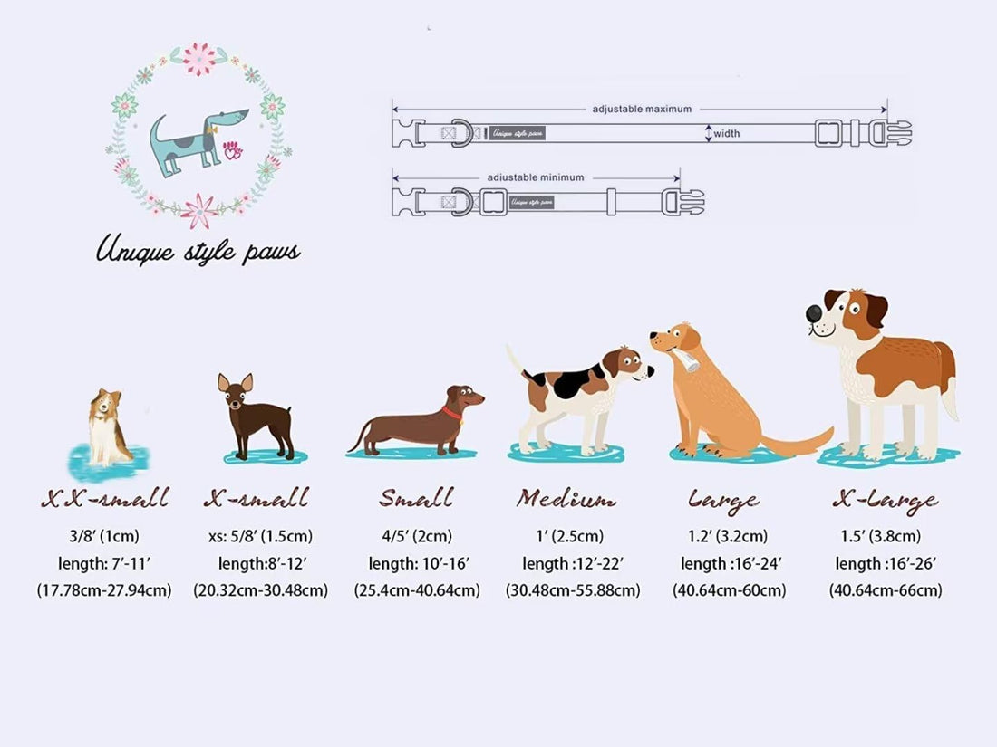 Unique Style Paws Dog Collar With Metal Buckle