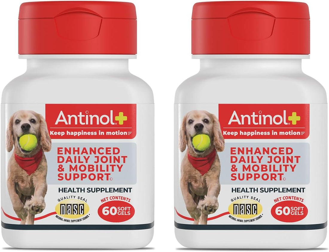 Antinol Plus Mobility Hip & Joint Supplement for Dogs, 120 Soft Gels