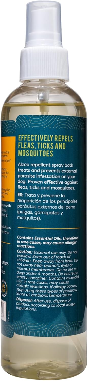 ALZOO Natural Flea and Tick Repellent Spray for Dogs