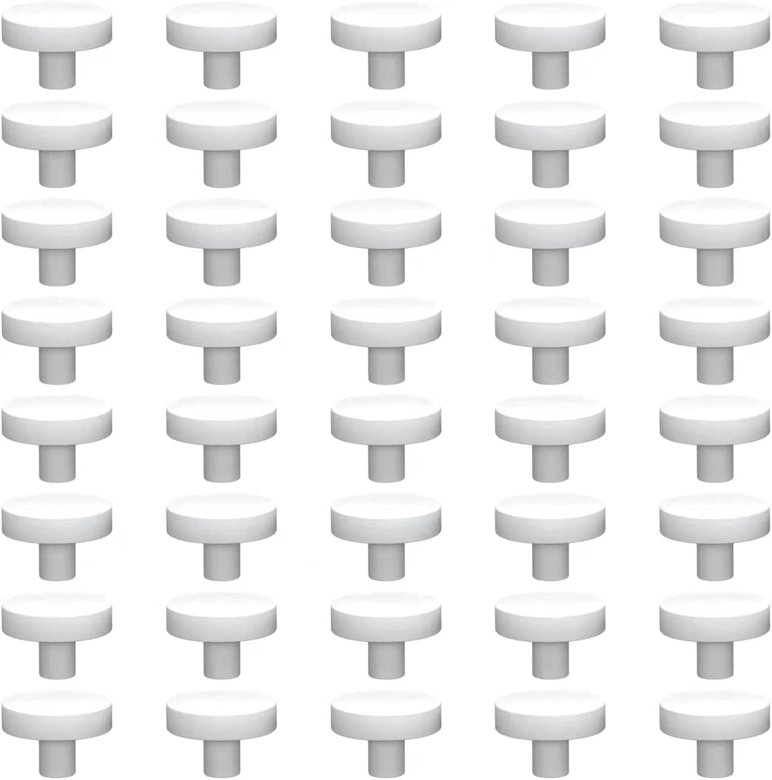 Ceramic White Coralline Coral frag Plugs Coral frag Base Round 20pc