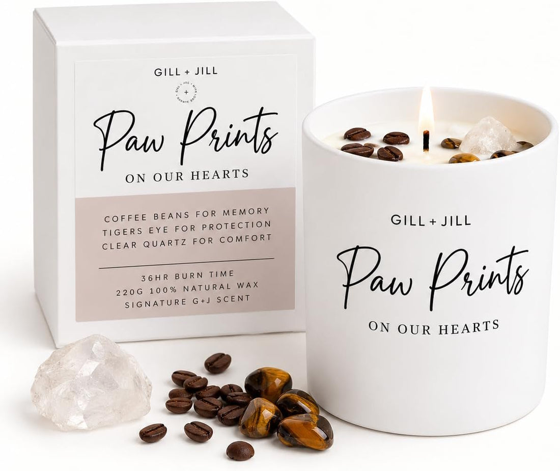 Premium Paw Prints Pet Memorial Candle – Paraffin-Free Soy Wax