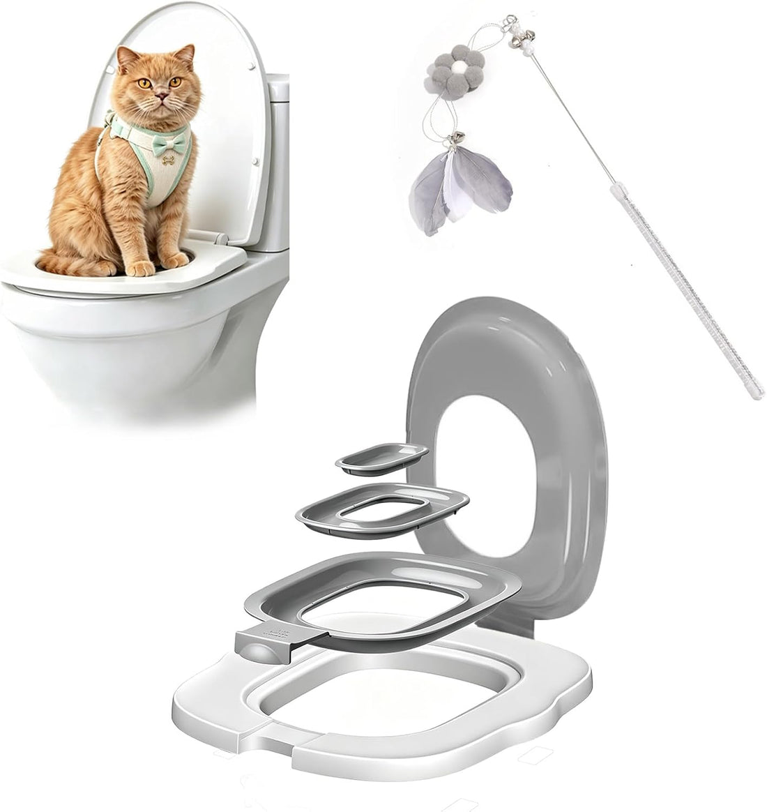 Cat Toilet Trainer Kit,Cat Potty Toilet Training Kit-Train Your Cat