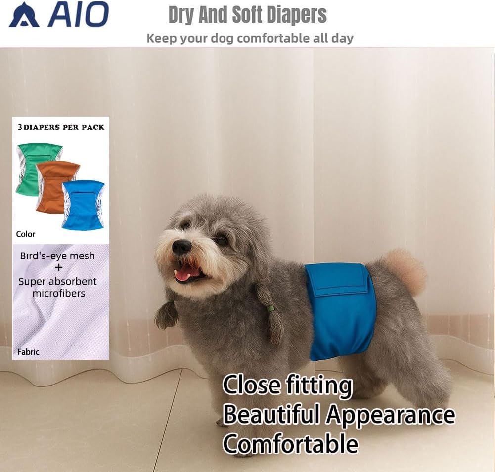 Washable Reusable Dog Diapers Male