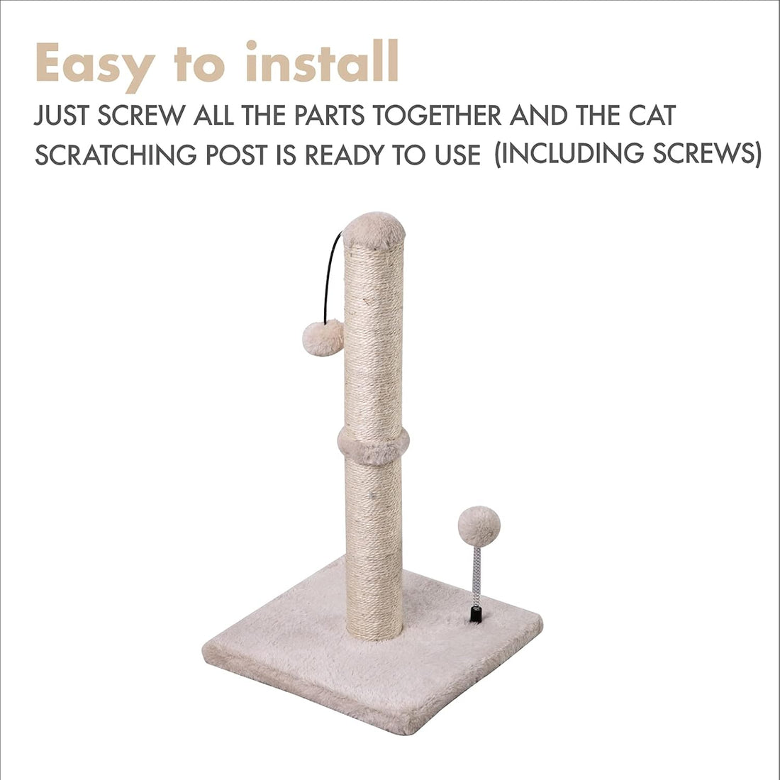 MECOOL Cat Scratching Post Premium Basics Kitten Scratcher Sisal
