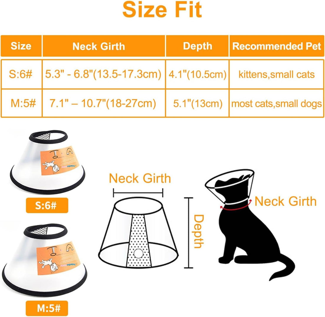 VOVIGGOL 2 Pack Cat Cones to Stop Licking