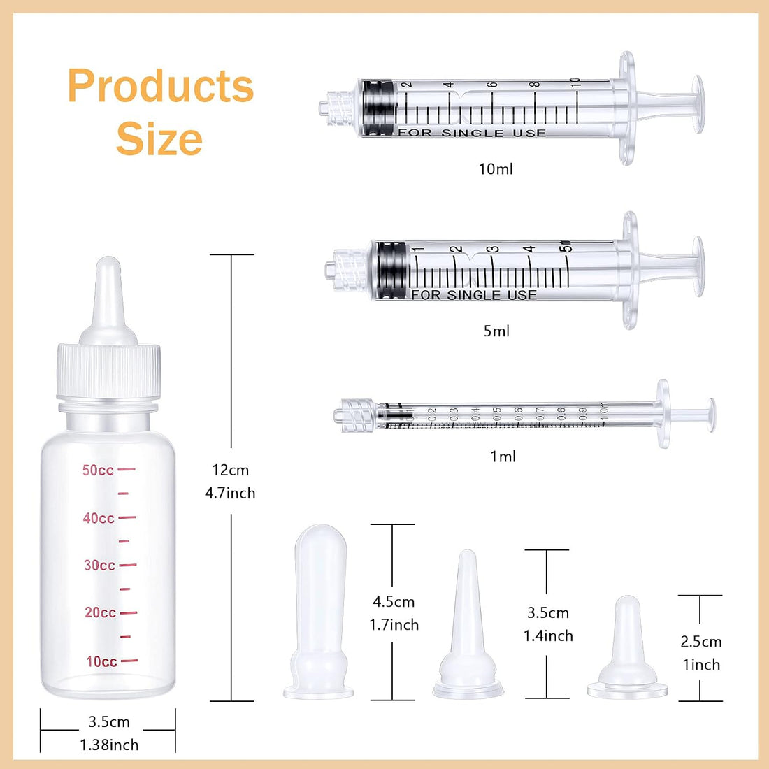 Sadnyy 17 Pcs Kitten Bottle Feeding Kit Puppy Bottles for Nursing