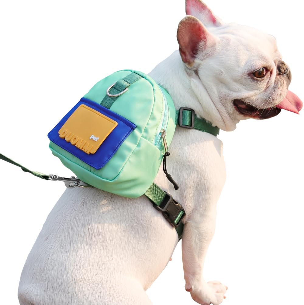 DoggieKit Dog Backpack Harness with Leash,Cute Pet Puppy Backpacks