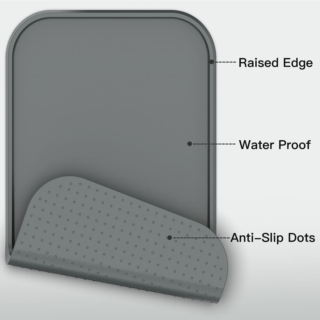 Feedoo Pet Feeding Mat, Water-Proof Silicone Placement for Food Water