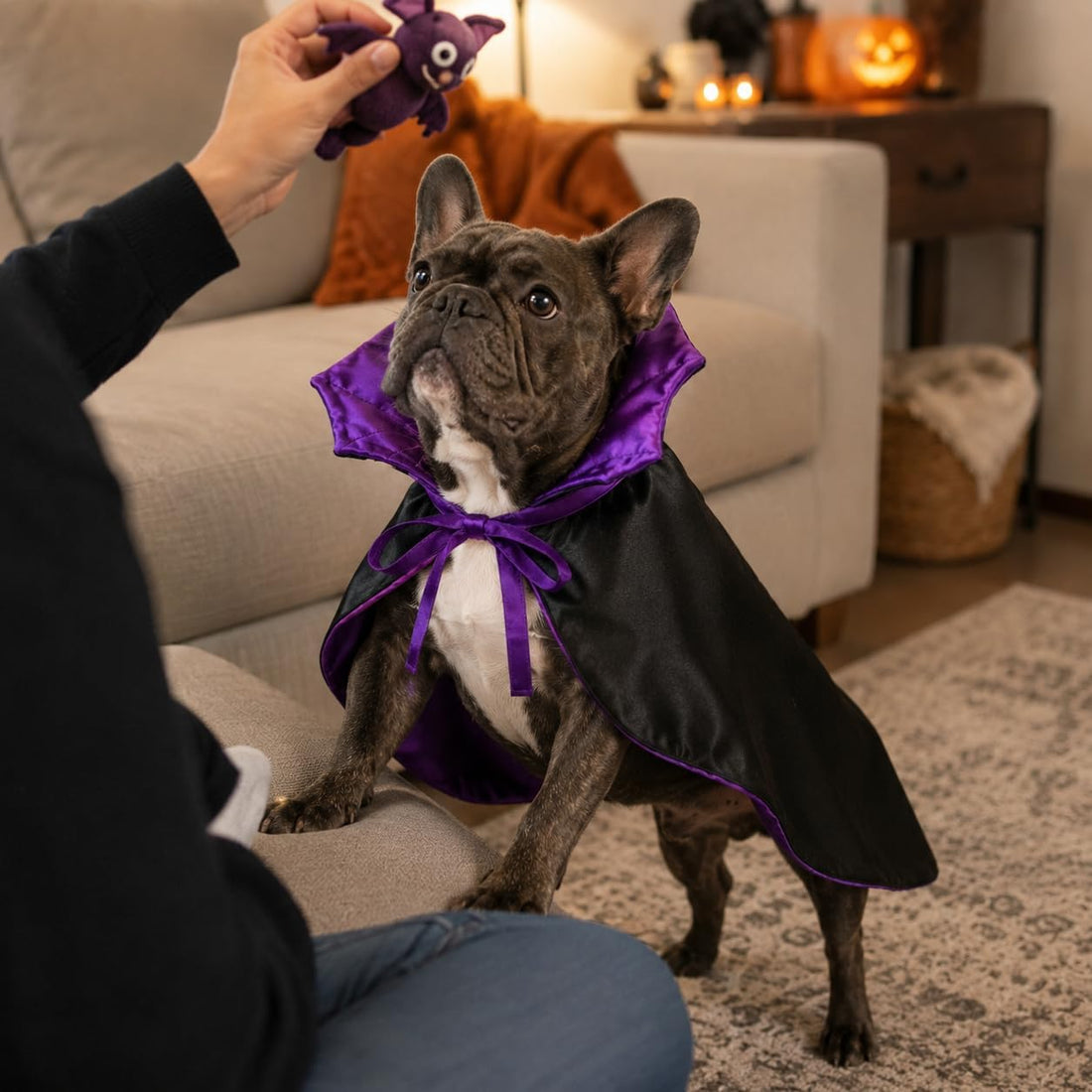 Small Dog Costume for Halloween, Vampire Cloak Dog Halloween Costume