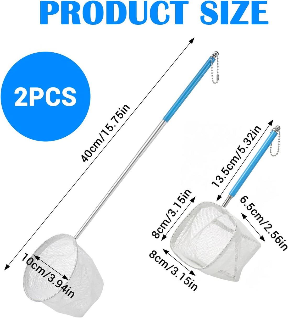 Nogeqi 2Pcs Fish Tank Net Small Fish Net for Fish Tank