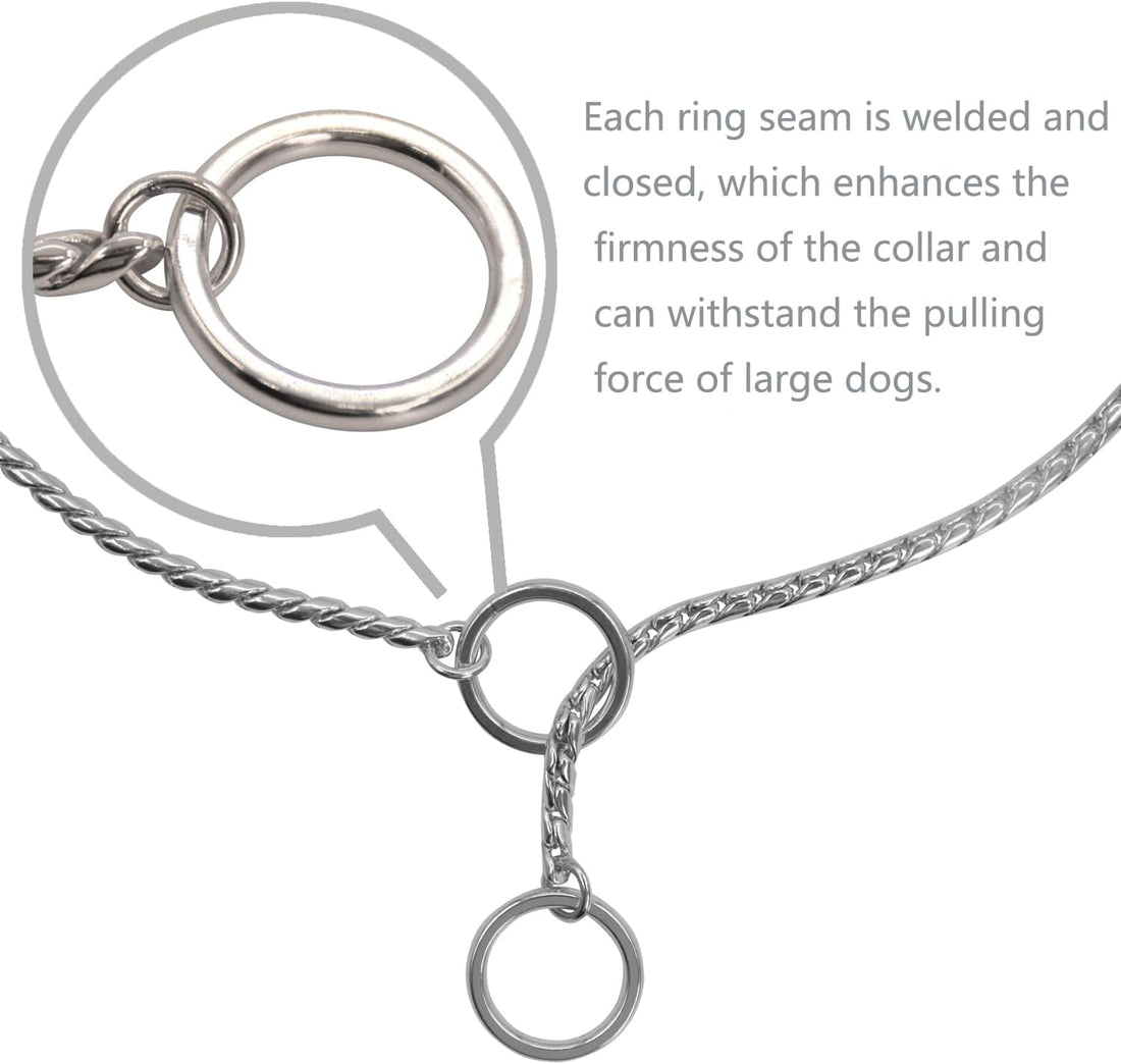 Heavy Duty Dog Choke Collar Slip Dog P Chain Snake Collar Plating