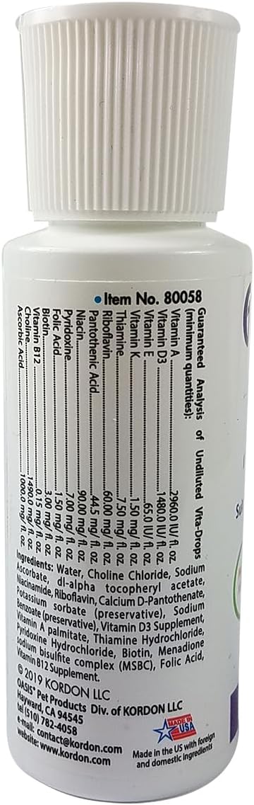 OASIS #80058 Vita Drops for Big Birds, 2 oz.