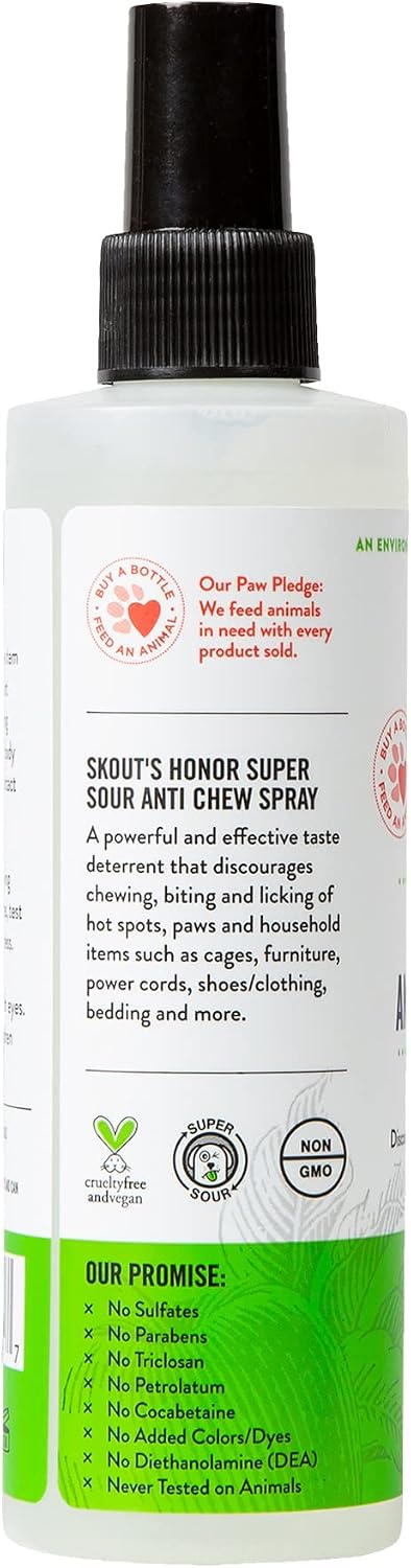 SKOUT'S HONOR Super Sour! Anti Chew Spray for Dogs and Puppies, 8 oz