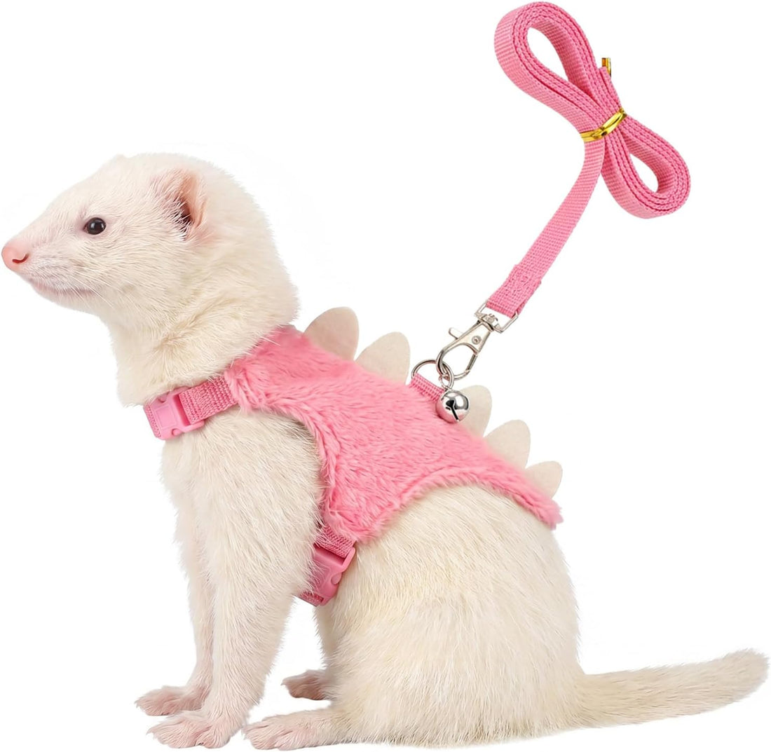 Ferret Harness and Leash Set, Yellow Adjustable Vest for Ferret
