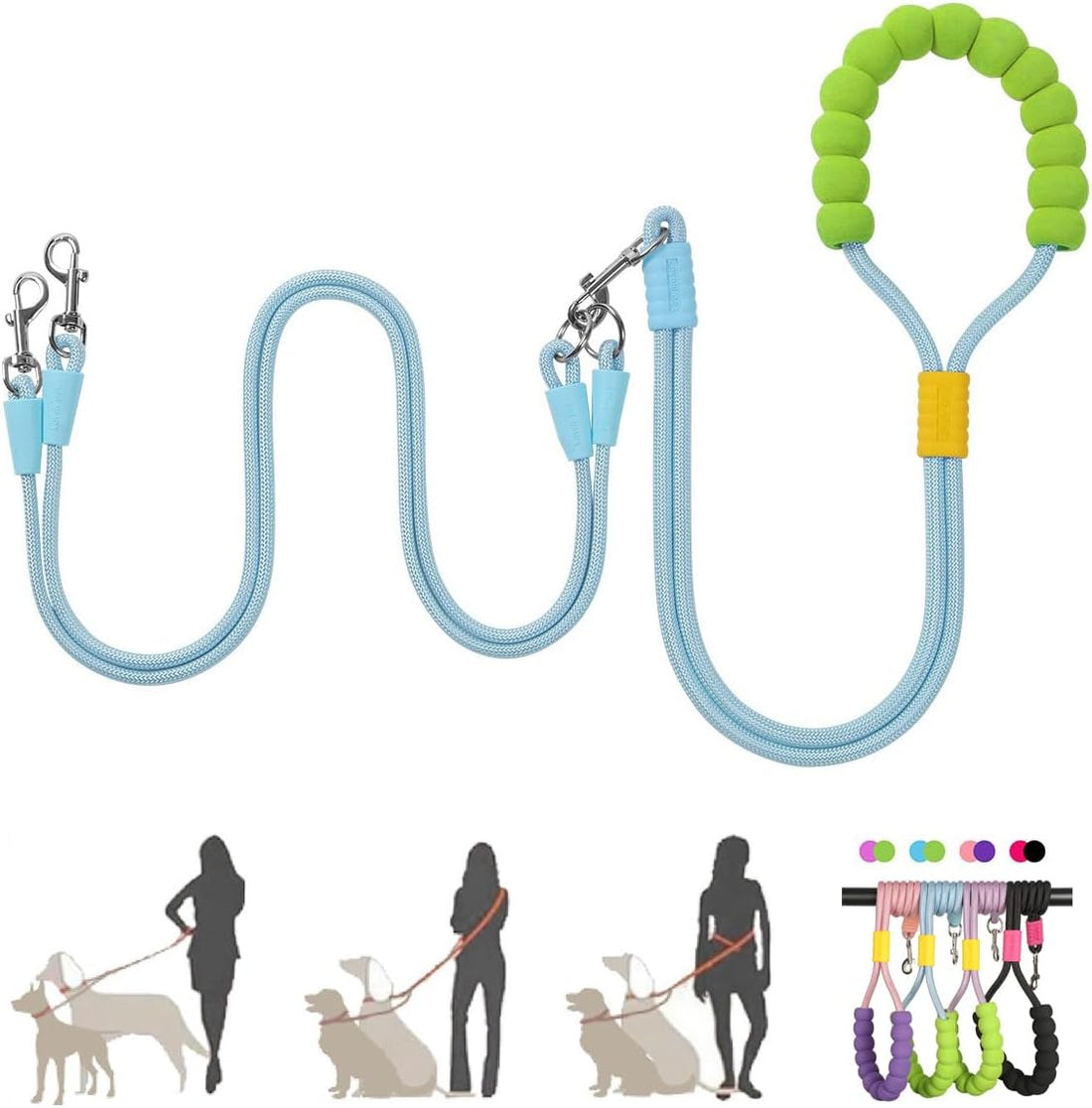Hands Free Double Dog Leash for Two Dogs