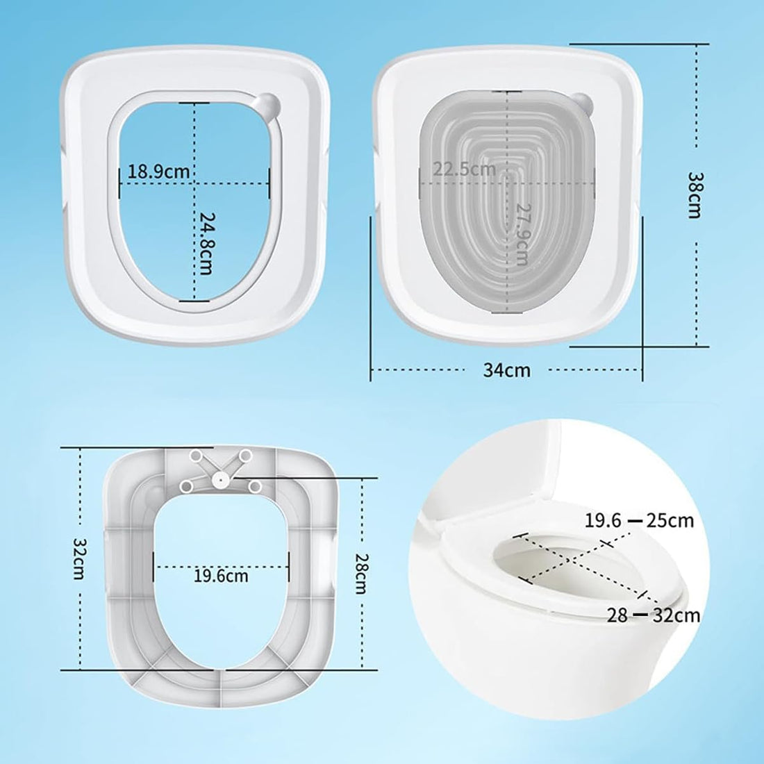 Cat Toilet Trainer Kit, Universal Cat Toilet Training Systems, Gray