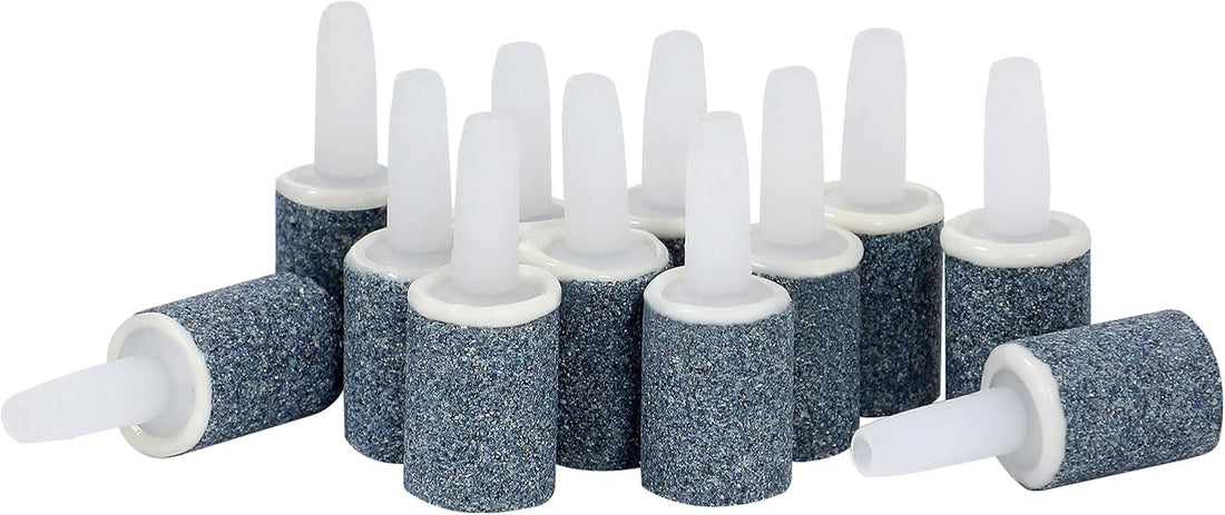 AQUANEAT Aquarium Air Stones 1 inch 12 Pack, Bubble Stone