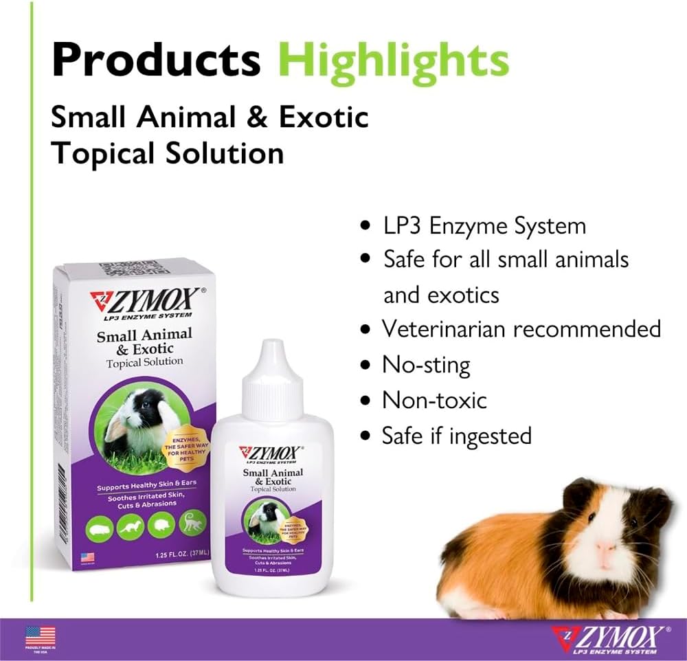 Zymox Small Animal & Exotic Topical Solution, 1.25 oz.