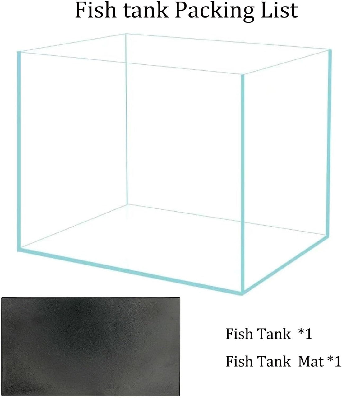 Vimvins 3 Gallon Glass Fish Tank