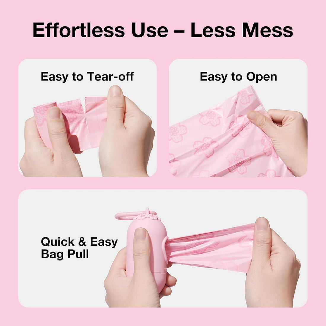 VETRESKA Dog Poop Bag Dispenser with Cherry Blossom Scented Poop Bags