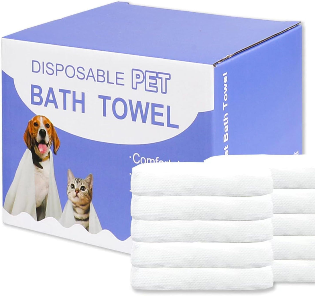 15-Pack Disposable Pet Bath Towels