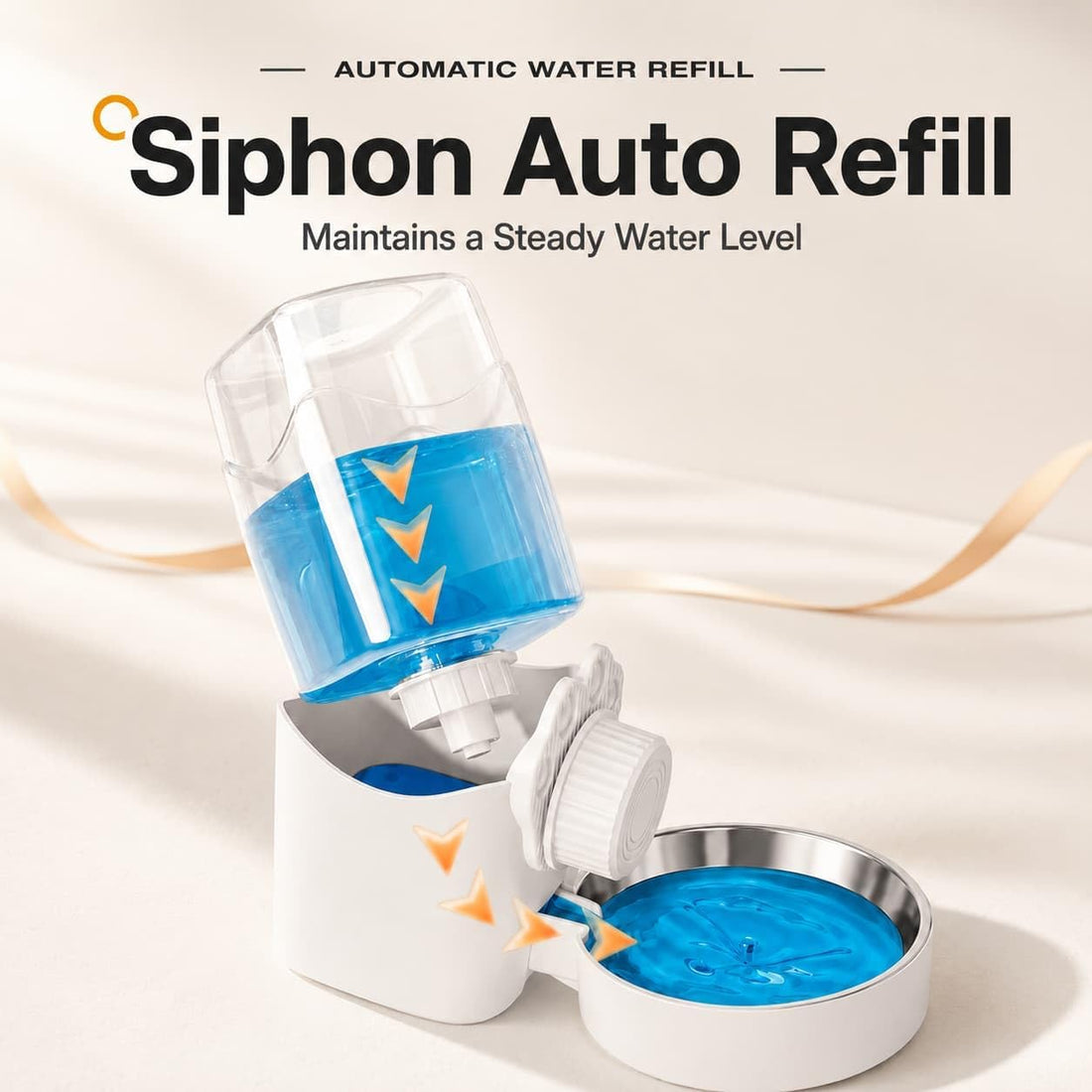 Bird Water Feeder with Stainless Steel Tray and Auto Refill