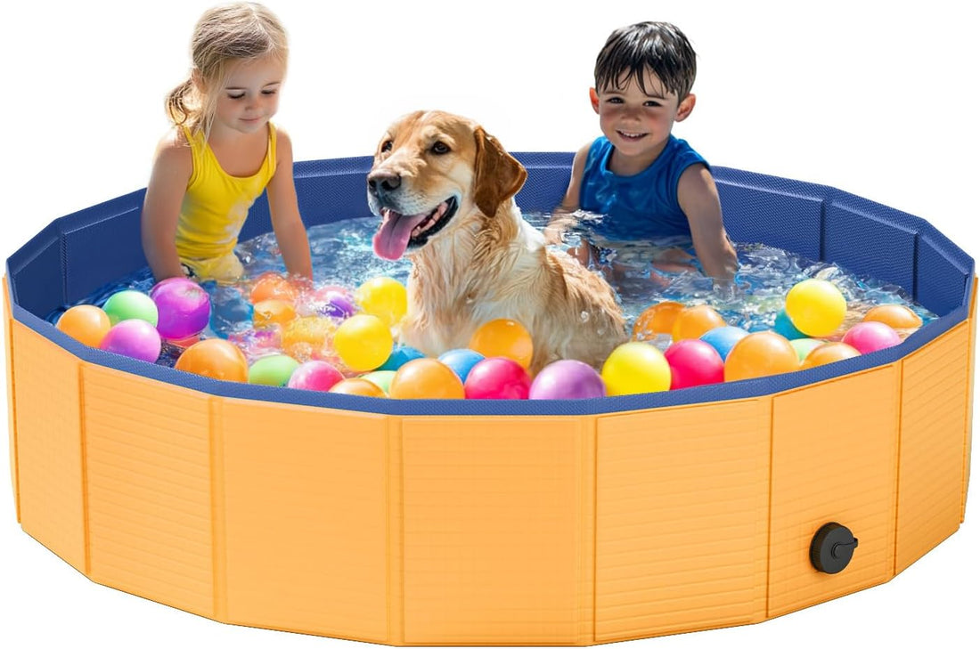 Foldable Dog Pool, 40" Pet Swimming Pool
