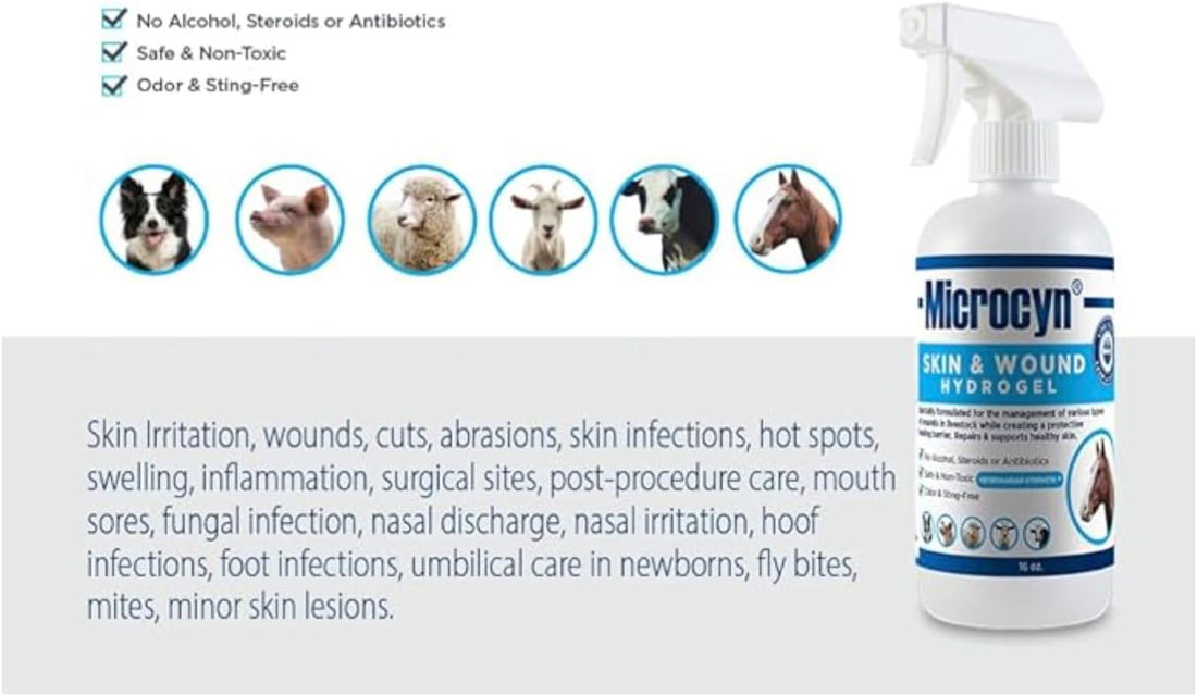 Microcyn Livestock Skin & Wound Hydrogel